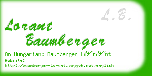 lorant baumberger business card